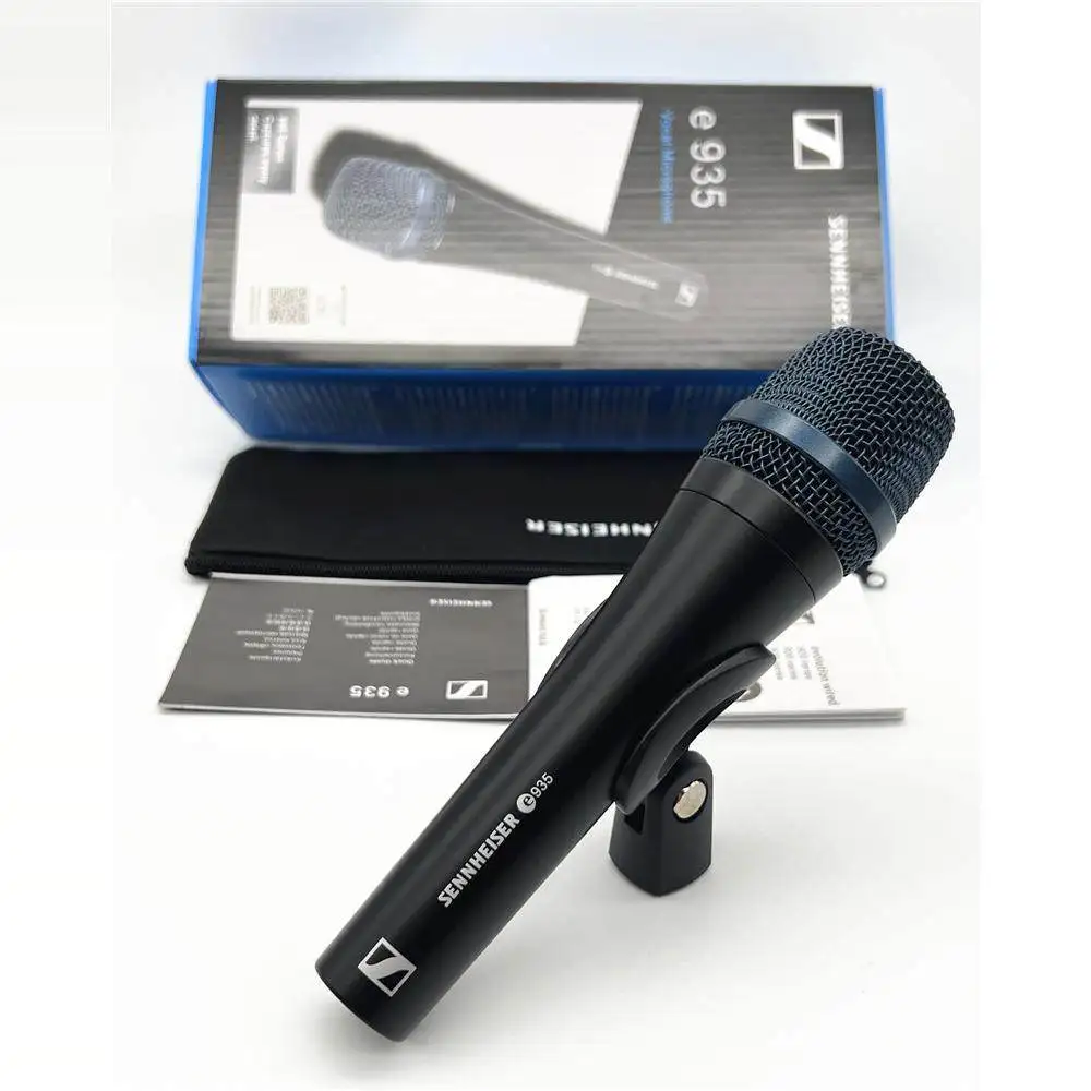 Original Sennheiser E935 Microfone Sem Fio Profissional Microfone Wired Cardioid Handheld Microphone Live Vocal Karaoke