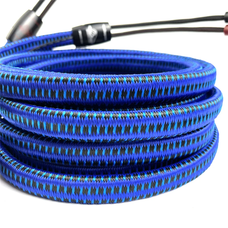 Pair Audiophile Gibraltar Speaker Cable Silver Banana Plug HiFi Audio Line with 72V Battery