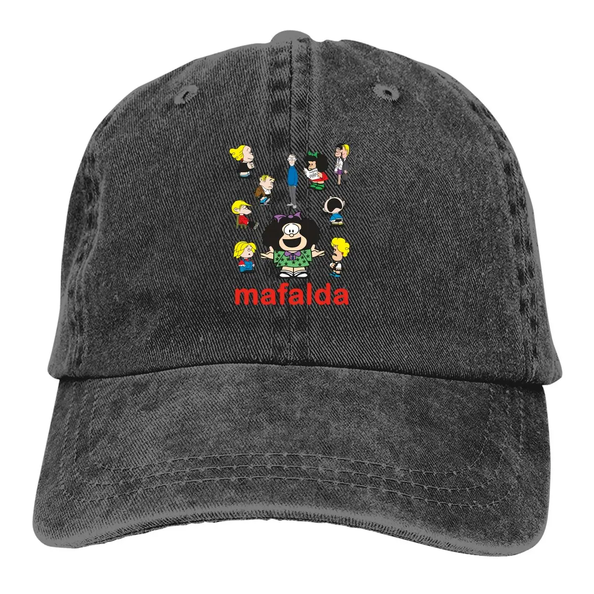 Summer Cap Sun Visor Mafalda and Family Poster Hip Hop Caps Mafalda Cartoon Cowboy Hat Peaked Hats