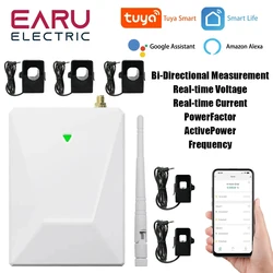 Tuya Smart WiFi Multi-Circuit 5 kanałów dwukierunkowy licznik energii kWh Monitor AC90-480V 200A 300A z 5 szt. zacisków CT