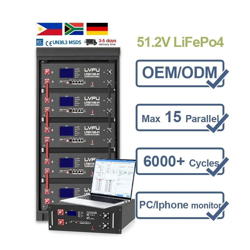 Solar Battery 12V 200Ah Lithium Ion Battery For Home Use Solar Power Energy Storage System