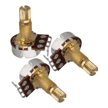 Gold Mini ขนาดกีตาร์หม้อ A250K A500K B250K B500K Volume Potentiometers สําหรับชิ้นส่วนกีตาร์ชุด 5