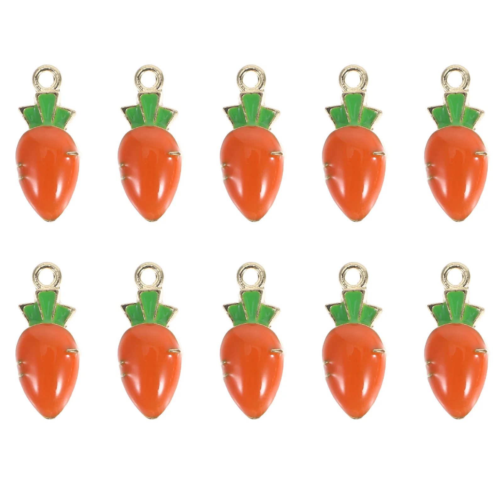 10 個合金ニンジンペンダントニンジン型ジュエリー装飾品軽量 DIY チャームブレスレットネックレスバッグ装飾用