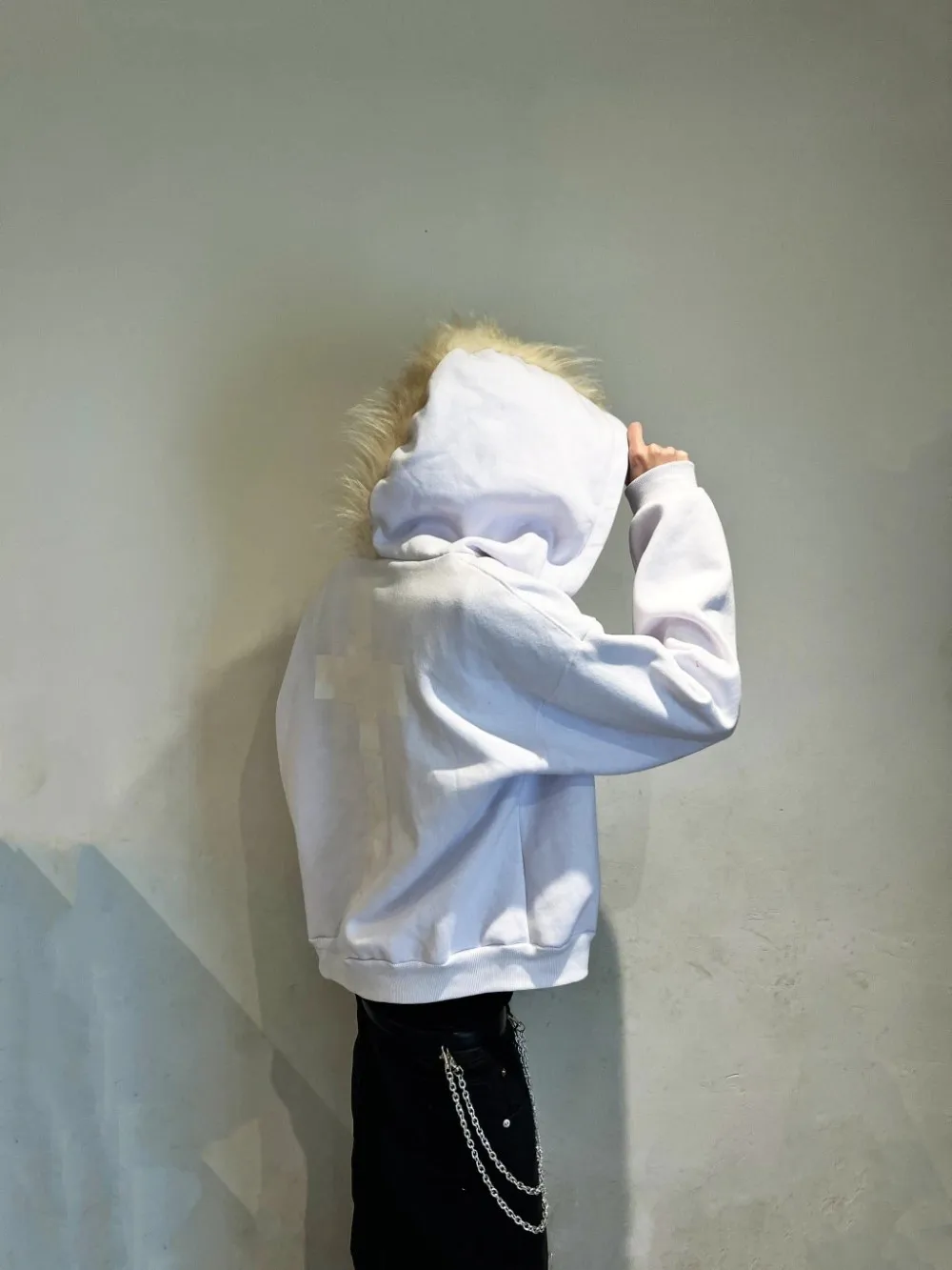 Codzienna bluza z kapturem, kardigan, wzór z naklejkami krzyżowymi, luźna kurtka z kapturem, trend amerykański jesień-zima 2025