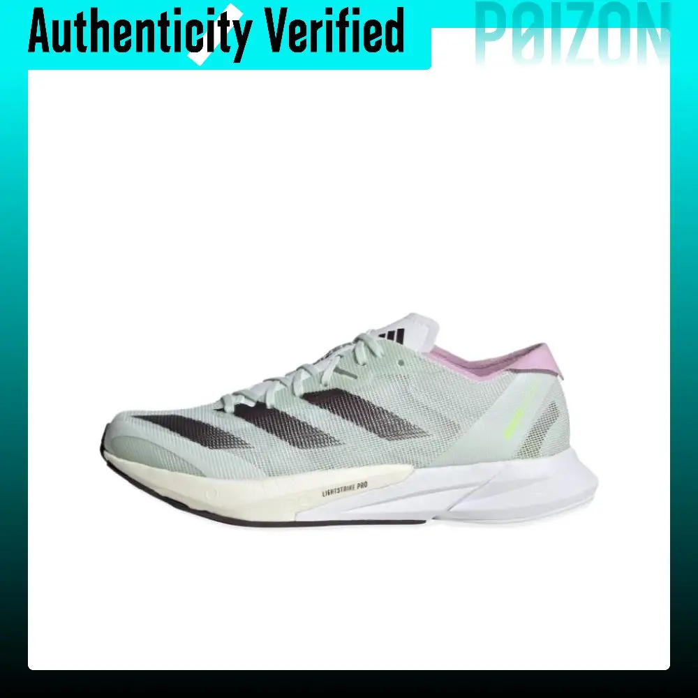Adidas Adizero Adios 8 Running Shoes Women's Low-top Light Green Pink IG5647