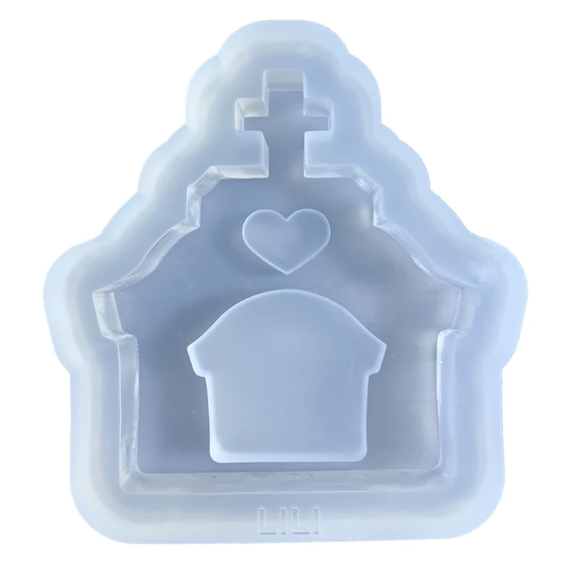 Liefde Kerk Drijfzand Schimmel DIY Handgemaakte Sieraden Maken Tool Siliconen Hars Schimmel R3MC