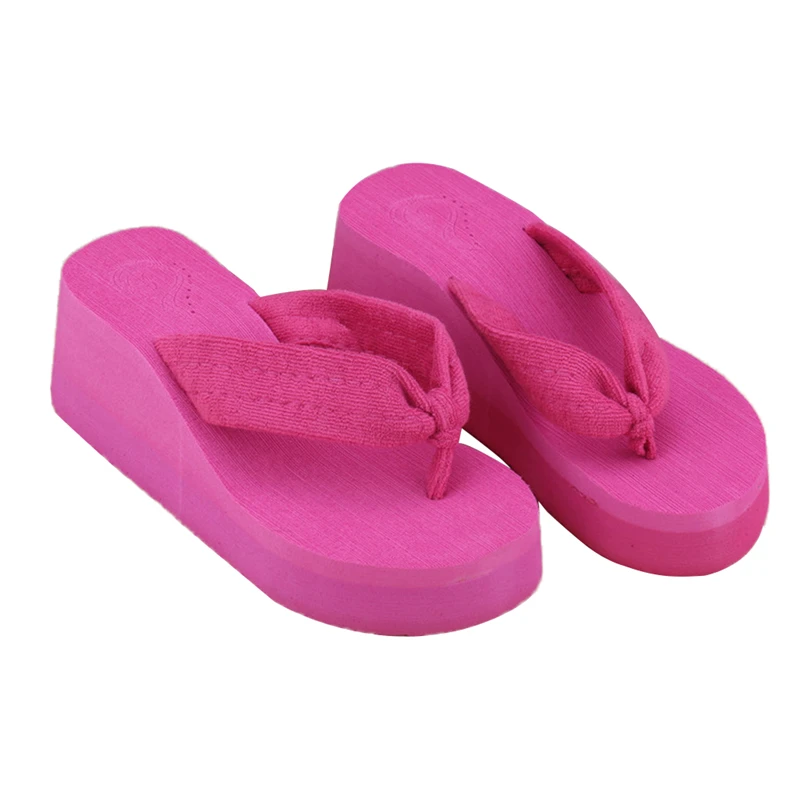 Nuevo Sandalias suaves con cuña para mujer, chanclas tipo Tanga, zapatillas