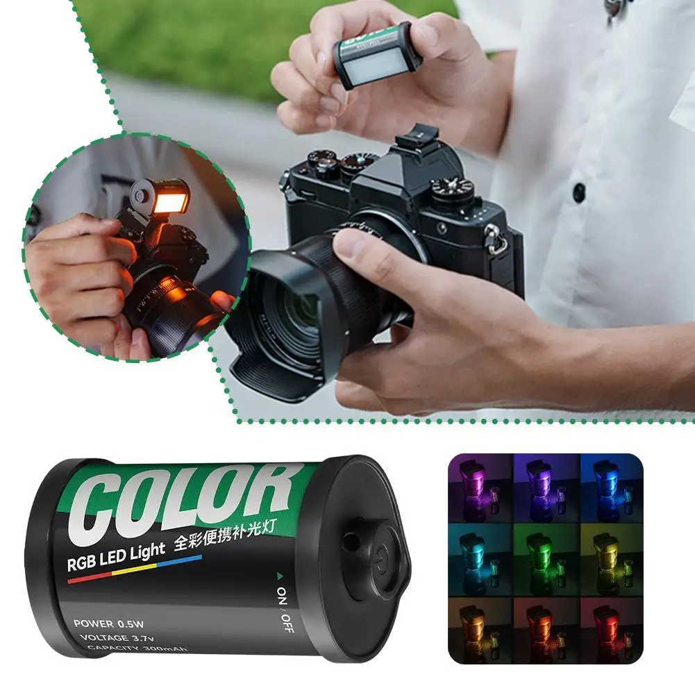 

Мини RGB заполняющий светильник для горячего башмака, красочная светодиодная теневая лампа, портативный прожектор для красоты, камера для телефона, креативная форма