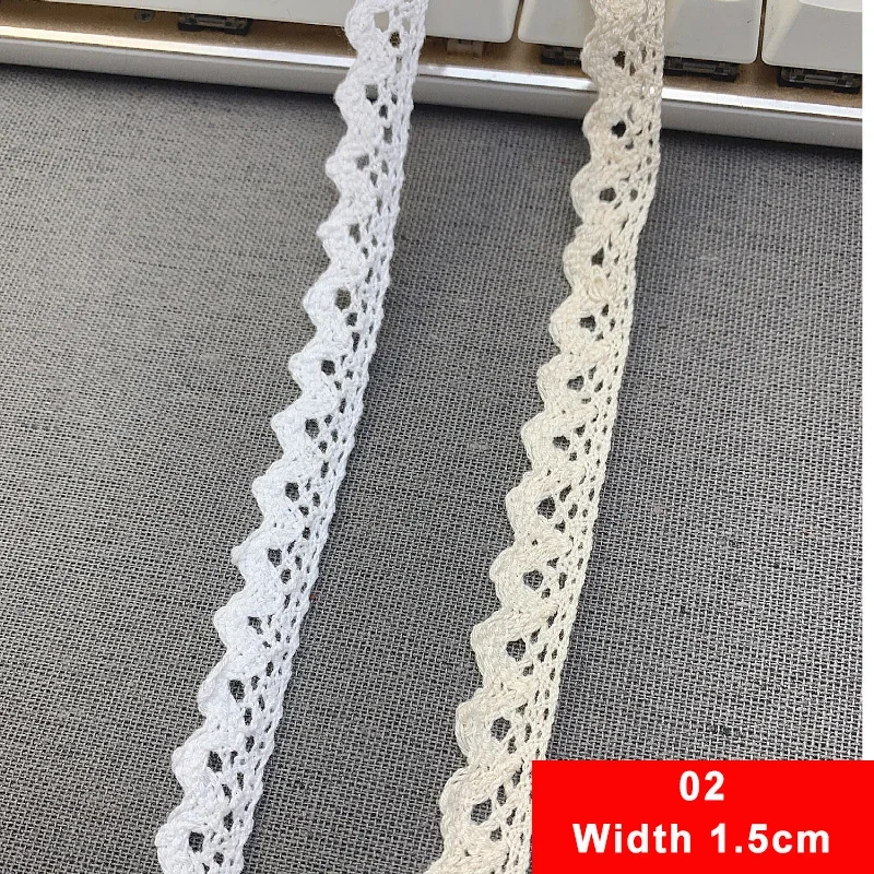 Vintage Lace Ribbon Trim Set - 6 Styles Cotton Crochet Lace Edge For DIY Crafts, Christmas Packaging & Junk Journal, Beige
