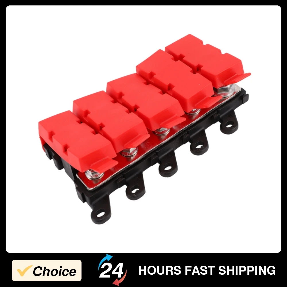 200A Fuse Holder 1 in 4 Out Fuse Holder High Current Fuse Box Electrical Equipment Supplies Structured Layout Snap Design ﻿