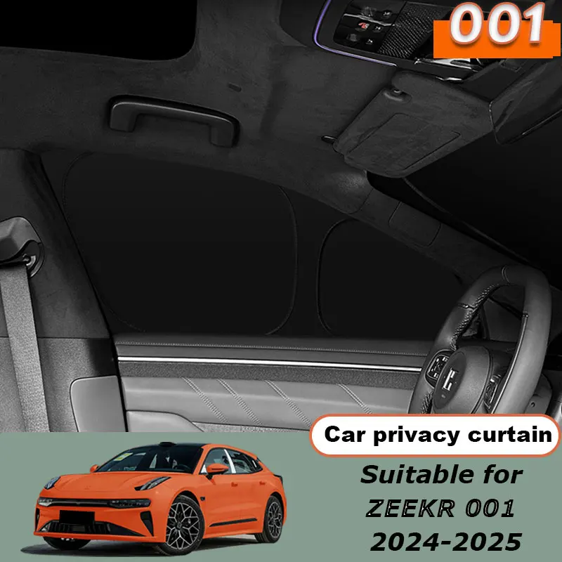 

For ZEEKR 001 2024 2025 Car Window Curtain Privacy Front/Rear Side Window Sun Shade Protection Cover UV Reflection Summer Opaque
