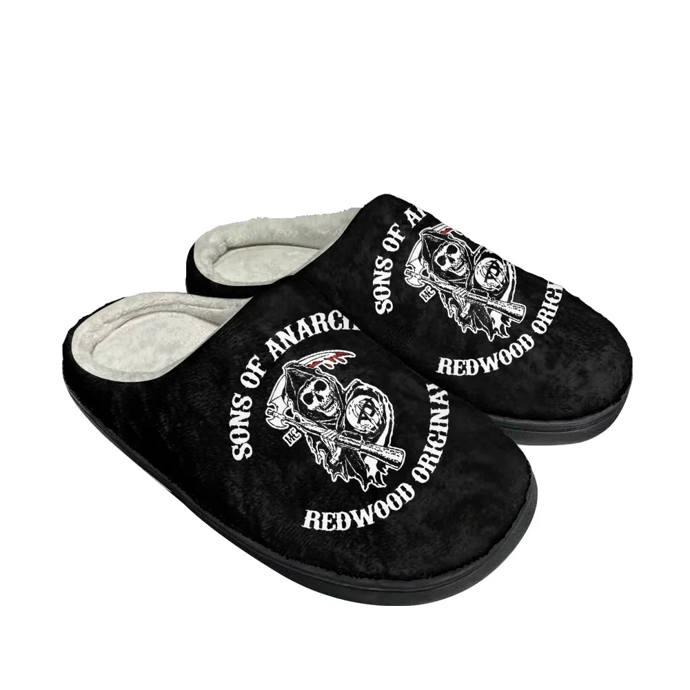 

Hot Anarchy Latest Fashion Cotton Custom Slippers Mens Womens Teenager Plush Casual Keep Warm Shoes Thermal Comfortable Slipper