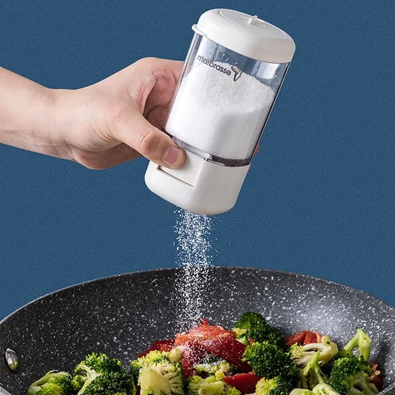 Press-Type Quantitative Salt Shaker Each Press 2g Clear Seasoning Bottle 140ml Sealed Design  Moisture Proof Dustproof