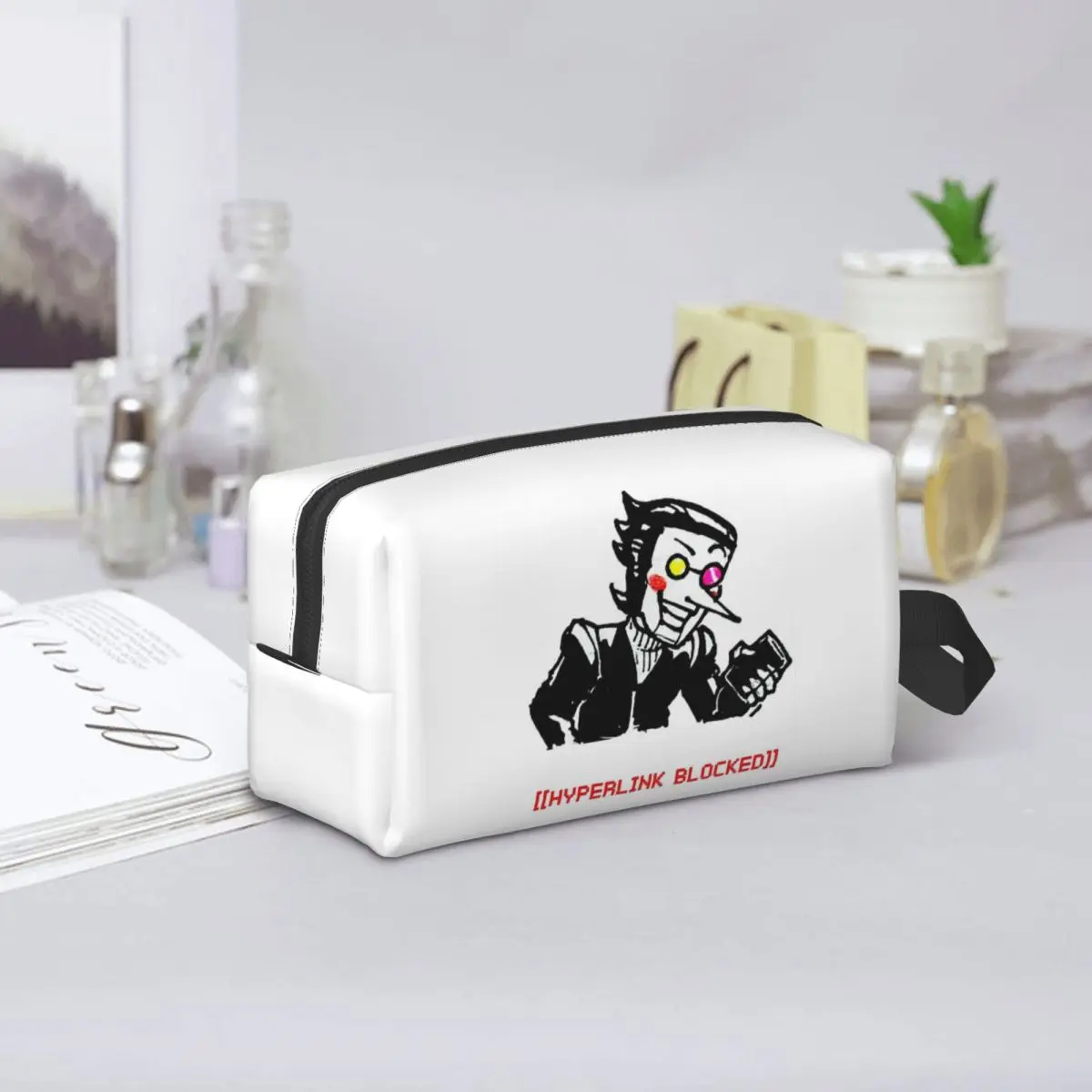 Deltarune Spamton It's Your Chance To Be A Big Shot Makeup Bag Cosmetic Storage Dopp Kit Toiletry Cosmetic Bag for Women Beauty