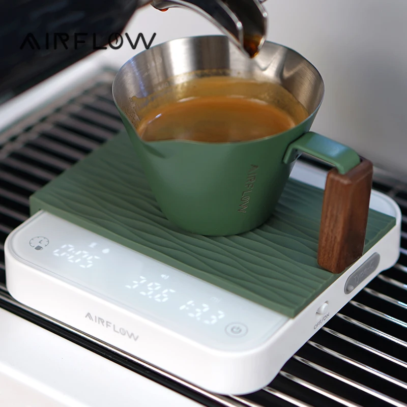 AIRFLOW Coffee Scale With Timer LED Screen Espresso USB 2kg Max.Weighing 0.1g High Precision Measures In V/Oz/ml/g Scale Kitchen