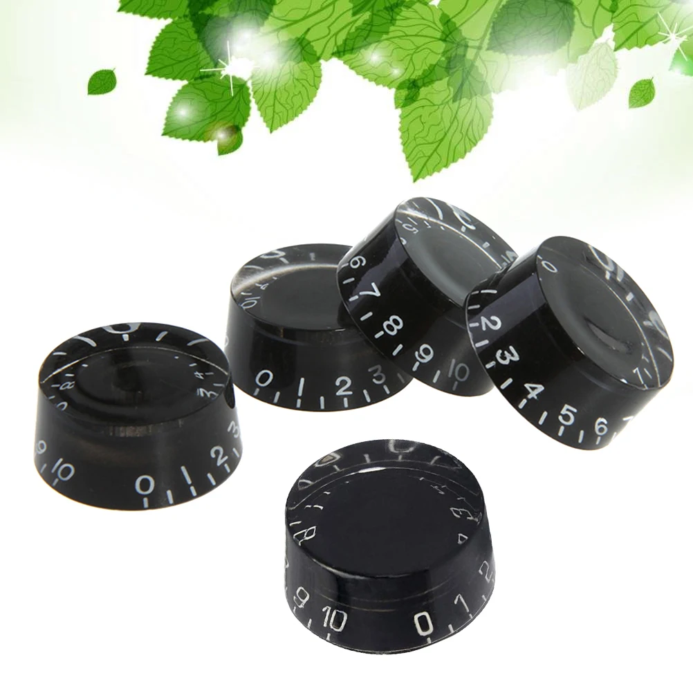 

5 Pcs Volume Knob Cap Guitar Potentiometer Knobs Replacement Tone Control Electric Precision Durable Design Fits Exactly