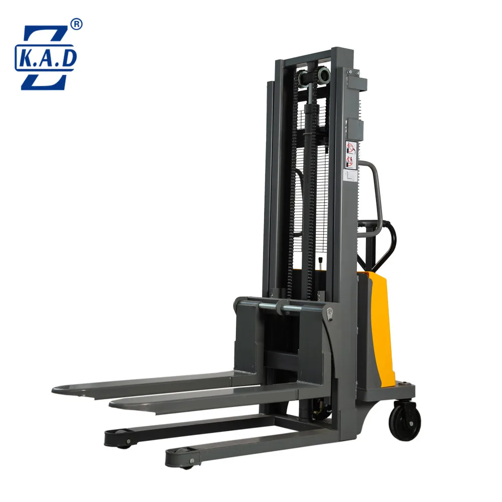 3000mm 3 meters Semi-electric 1.5 tons Electric pallet stacker for handling shelf-height storage items