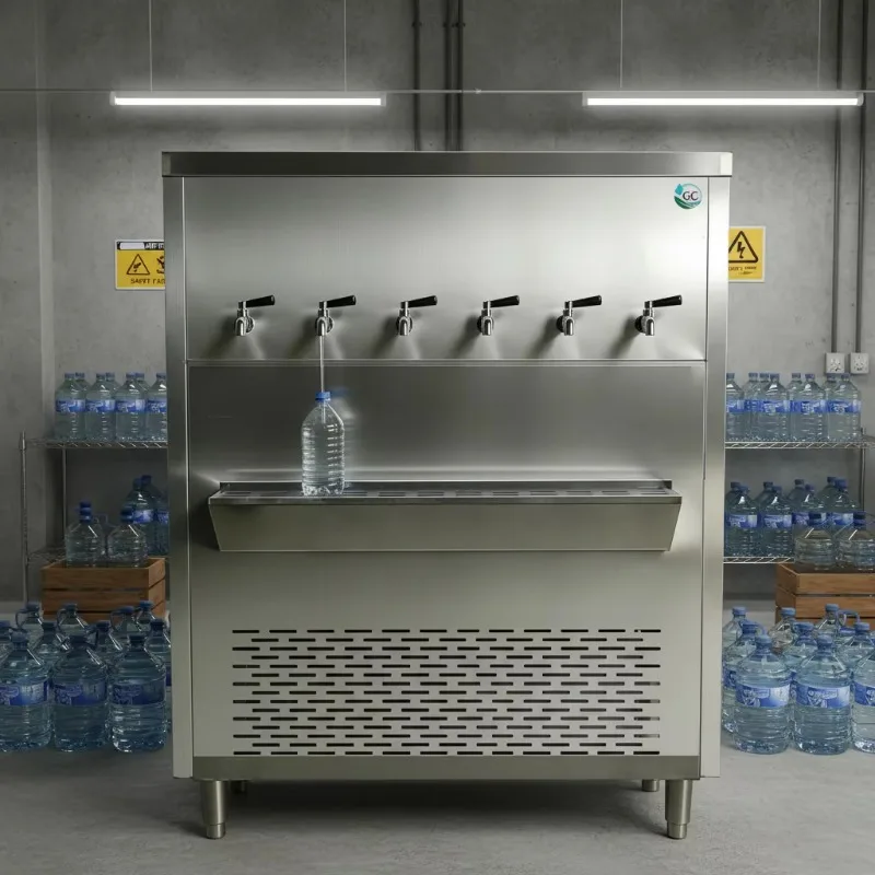 Stainless steel large capacity cold water tank 6cooling water dispenser with filter system, suitable for factory