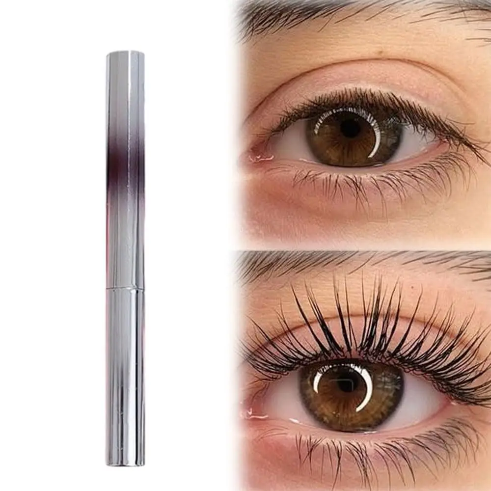 New Black Iron Wand Mascara Brushless Washable Metal Wand Mascara Long Lasting Waterproof Mascara Eyelash Extensions