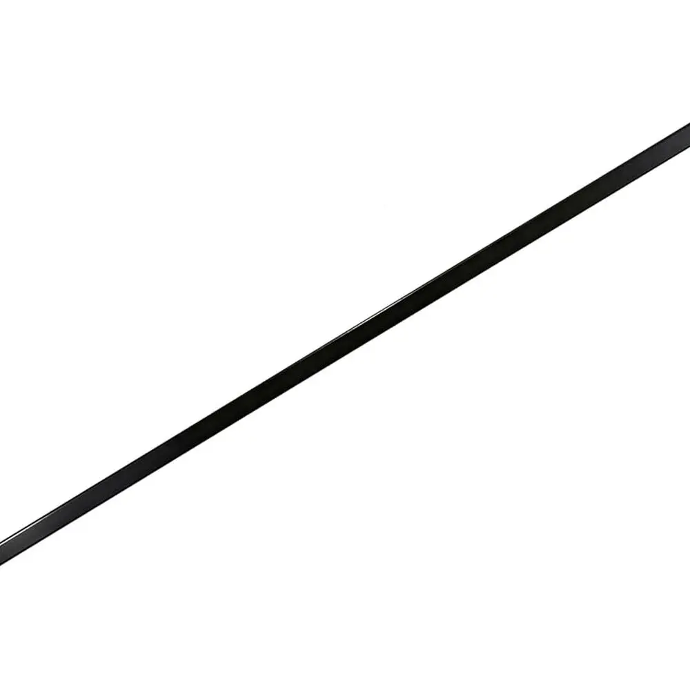 دعامات فولاذية قابلة للتعديل، عودة إلى الحائط، مجموعة درابزين سوداء مطلية بالمسحوق بطول 6 أقدام