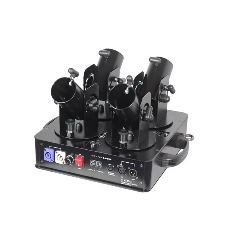 4 Head Confetti Machine for Effect Cyclone Paper Color Blaster Launcher CO2 Jet Paper Machine