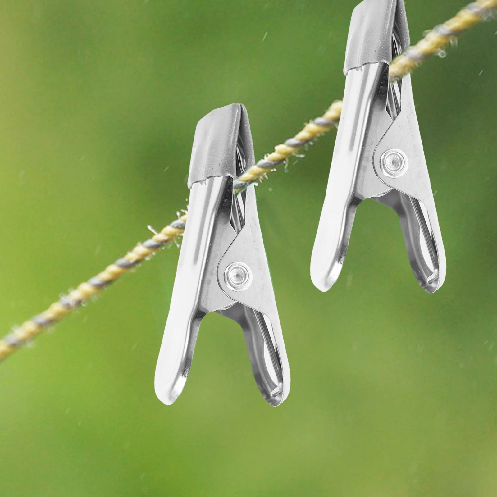 24Pcs Metal Windproof Pool Cover Clamps for Ground Pools and Clothes Fixing Smooth Surface Windproof Clip Pool Cover Clip