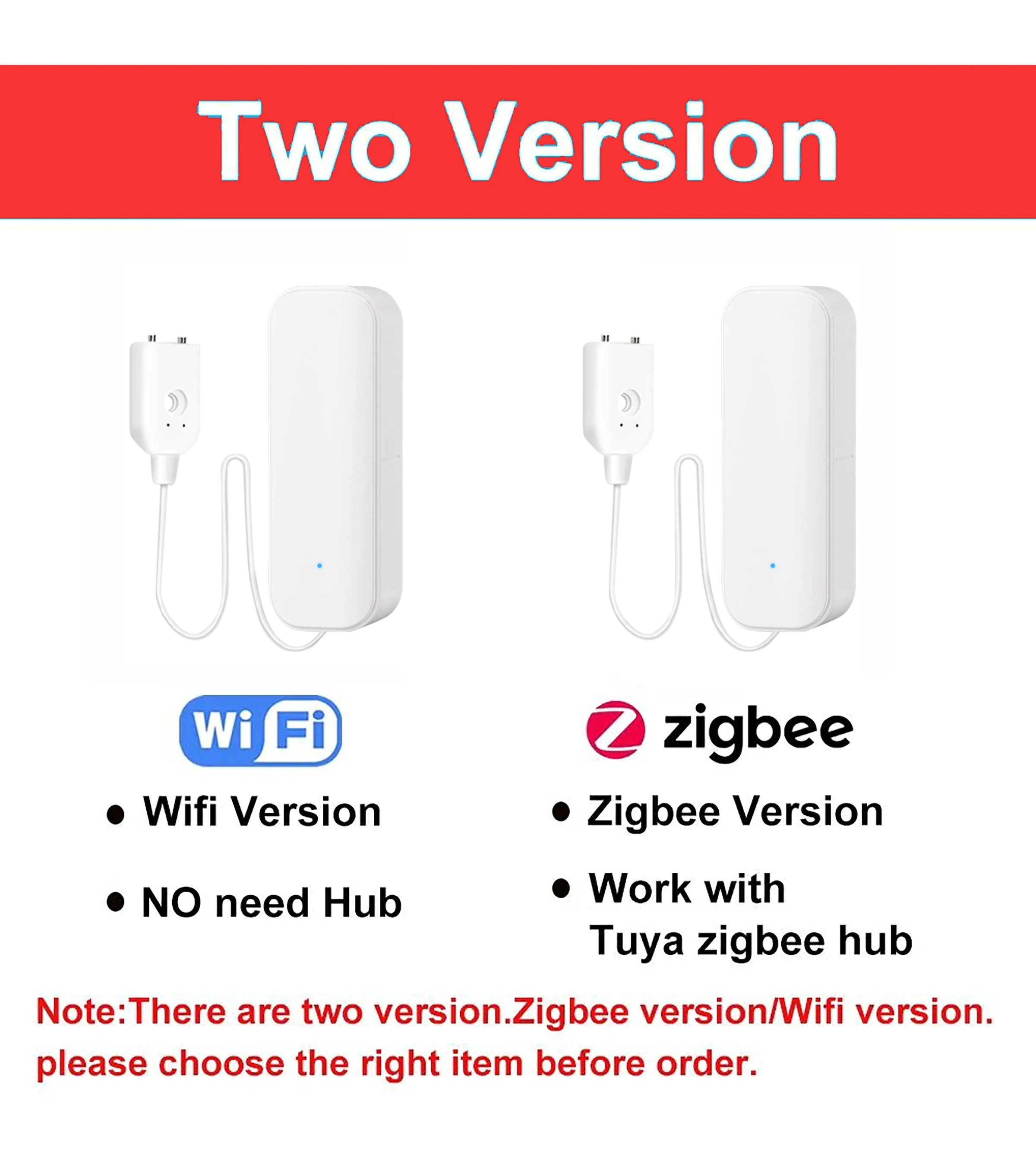 WiFi or Zigbee Water Level Sensor Tuya Leakage Alarm Flood Leak Detector Smart Home Life APP Water Alert Overflow Alarm image 2
