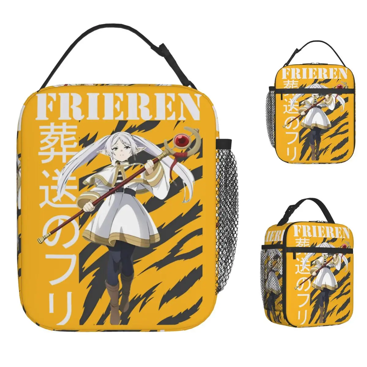 

Frieren At The Funeral Anime Lunch Bag Characters Fern Lunch Box Women Office Cooler Bag Casual Oxford Thermal Lunch Bags