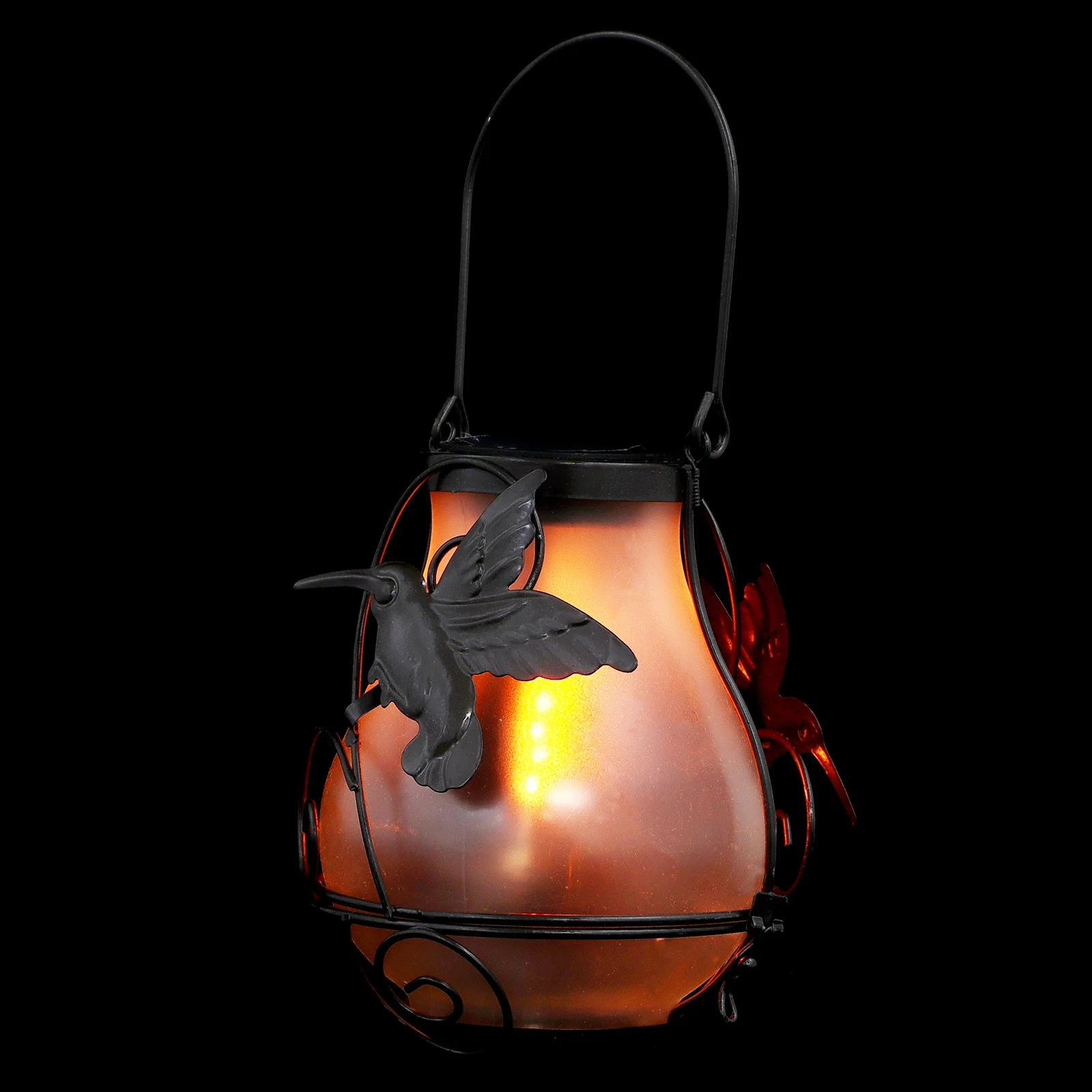 

1Pcs Butterfly Lantern Hanging Light Solar Powered Outdoor Garden Decorative Landscape Lamp Iron Glass Craft for Lawn Yard Patio