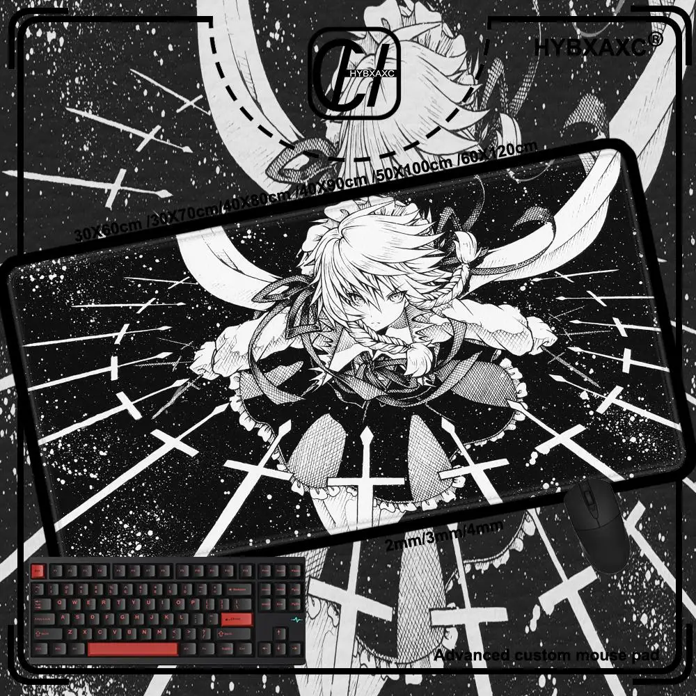 

Izayoi Sakuya TouHou Project Comic Mouse Pad Game Laptop Play Mat 40x90 Extra Large Kawaii Anime Mousepad PC Gaming Accessories