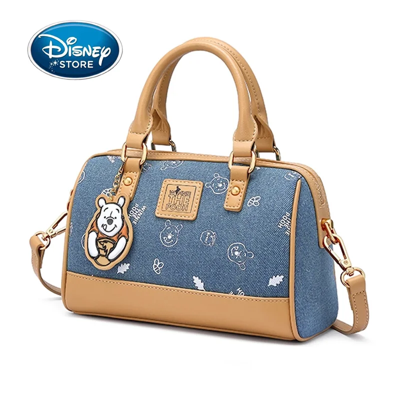 Disney Winnie the Pooh Boston Pillow Bag New Women Fashion Single Shoulder Cross Shoulder Handbag ﻿