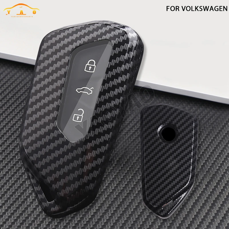 

Carbon Fiber Car Key Case Cover For VW Volkswagen ID.3 ID.4 Golf 8 2022 2023 MK8 Cupra Skoda Octavia SEAT Leon MK4 Formento