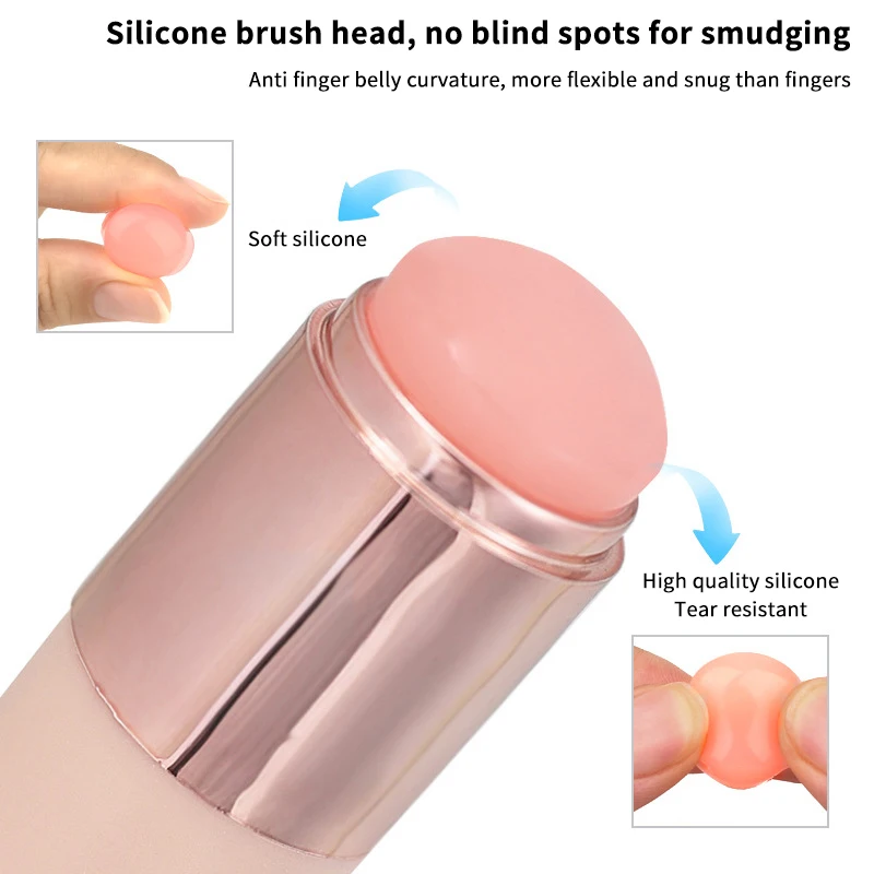 Bastoncini applicatori in silicone per nail art Strumento per manicure riutilizzabile con glitter cromati Nuovo pennello per unghie in silicone con pigmenti facili da colorare