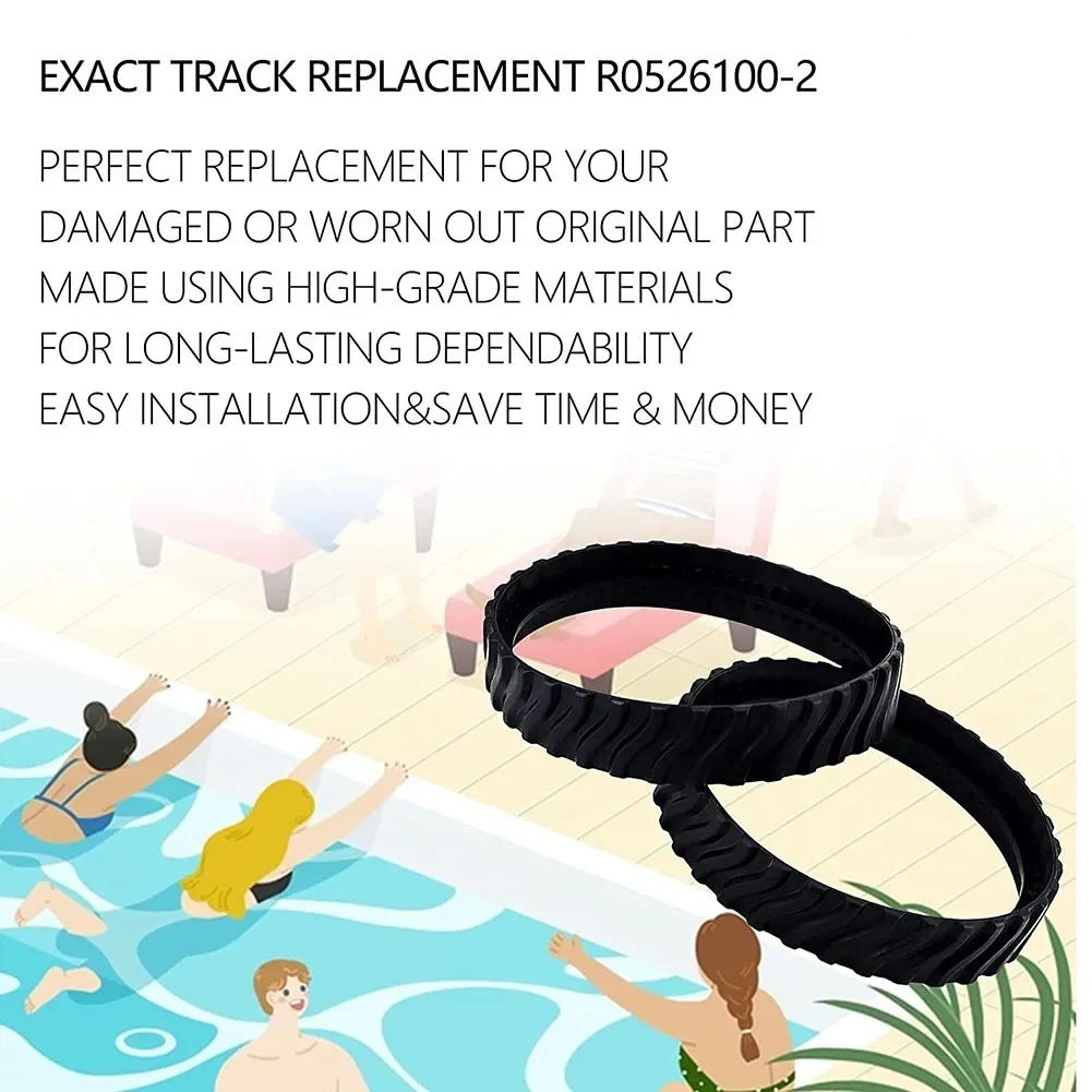 2pcs Rubber Tire Rail Wheels Swimming Pool Cleaner Spare Part For Zodiac Wheel Track MX8 MX6 R0526100 Good Replacement