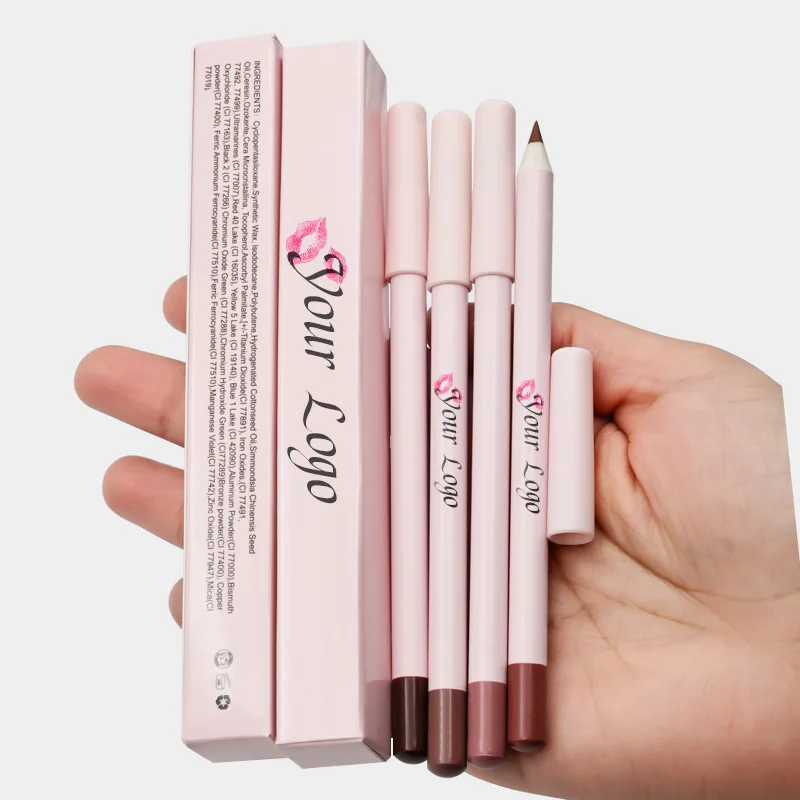 Wholesale Lip Liner Private Label Vegan Waterproof Long Lasting Cruelty Free Dark Brow Lip Pencil Custom Logo Lipliner Matte