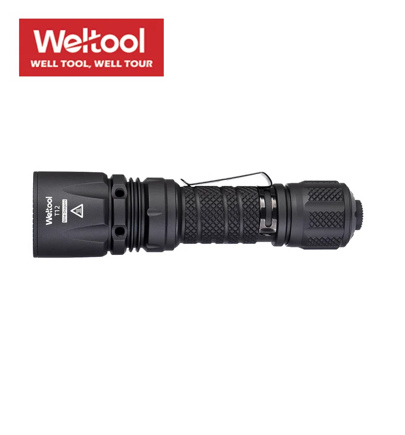 Weltool-linterna táctica T12 3TAC, 2000 lúmenes, 141.000 Kendra de tiro largo