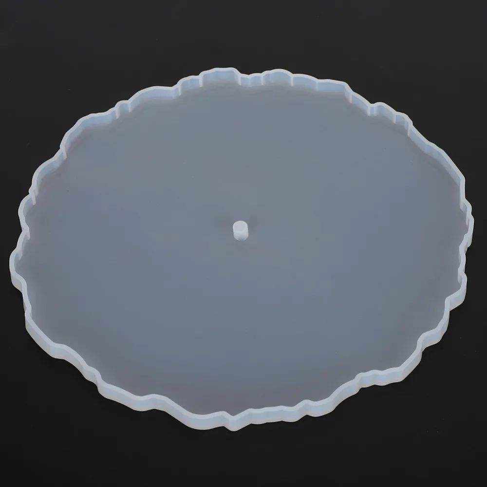 

3pcs Irregular Round Fruit Tray Mould White Easy Release Tea Tray Mould Three Tier Silicone Tray Mould Snack Rack