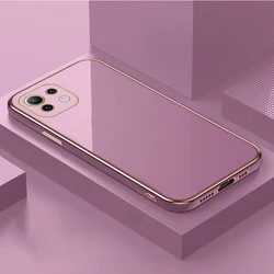 Custodia per telefono placcata lucida per Xiaomi 12Lite 11T 10T POCO X3 X3 X4 M4 Pro Redmi Note 11 11S 10S 10C 9A 9T Cover protettiva in Silicone