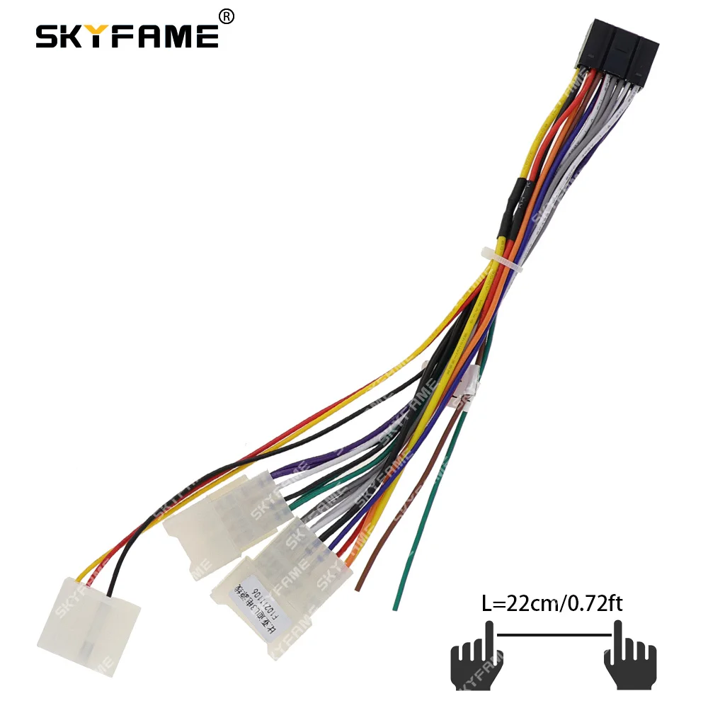 SKYFAME Car 16pin Wiring Harness Adapter For BYD  L3 2006-2013 Android Radio Power Cable