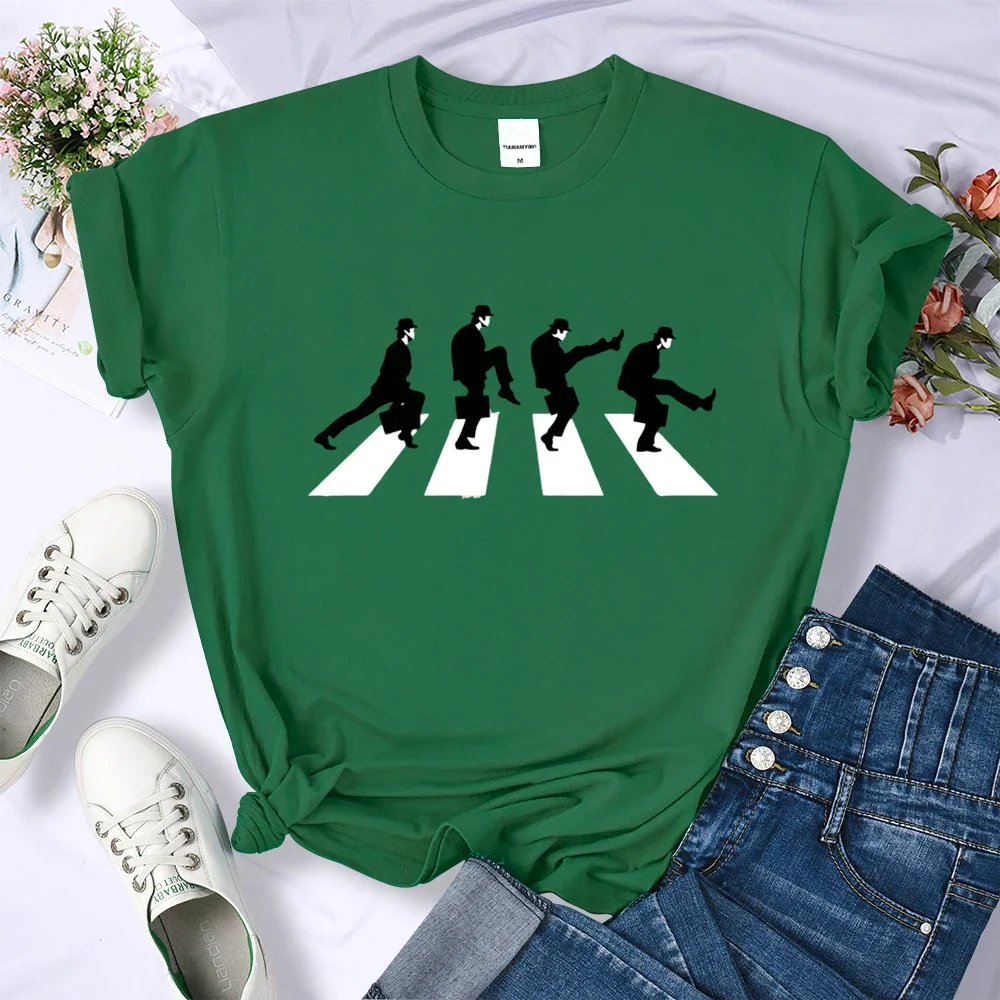 Short Sleeve Print Clothing Women's T-Shirt Monty Python The Ministry of Silly Walks Women T-Shirt Casual  Breathable Street Top