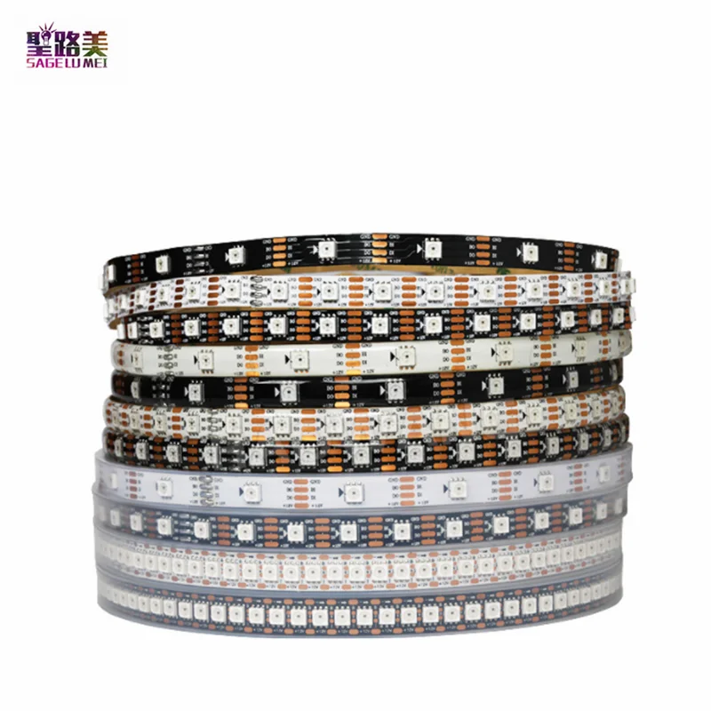 WS2815 DC12V (WS2812/WS2813) RGB LED Pixels Strip Light Individually Addressable LED Dual-Signal Tape 1m/5m 30/60/144 Chip/m