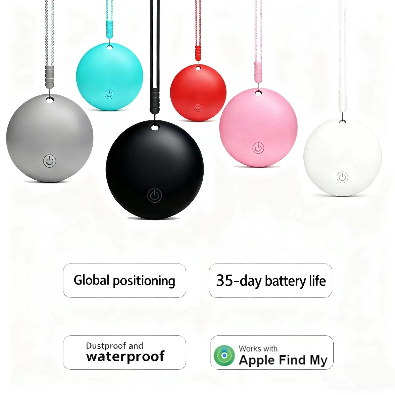 [IOS Only]Air Tracker Tag 4 Pack Work with Apple Find My APP Item Locator for Keys Finder/Bag/Pets/Wallet/Luggage Tracker IP67