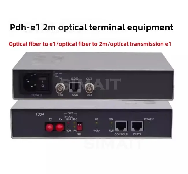 1-Channel E1 Fiber Optic Modem | Single Mode SC/FC Optical Transceiver | Point-to-Point E1 Transmission over Fiber