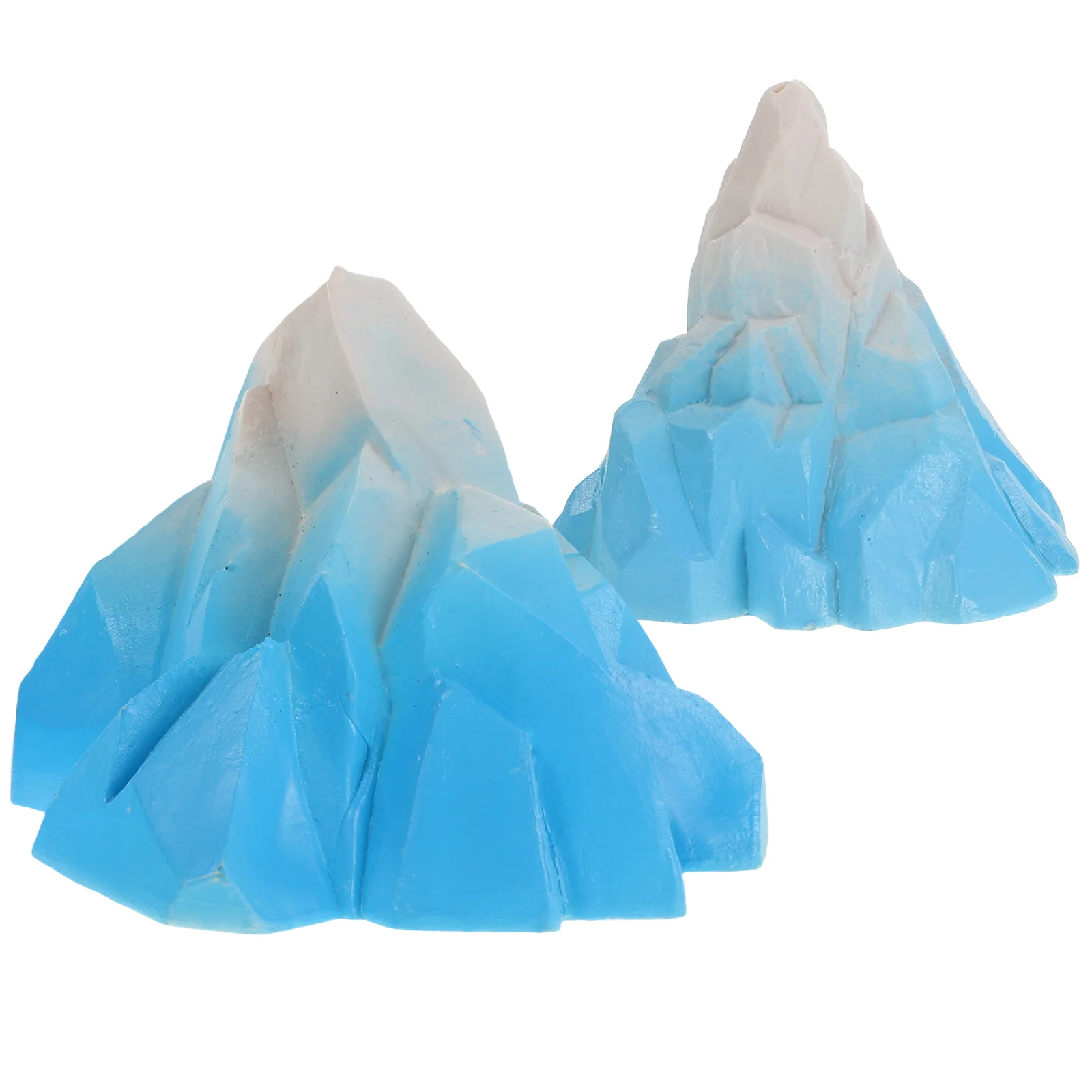 

2 Pcs Iceberg Micro Landscape Ornaments Hippo Fish Tank Decoration Maker Countertop Aquarium Mountains Cubes