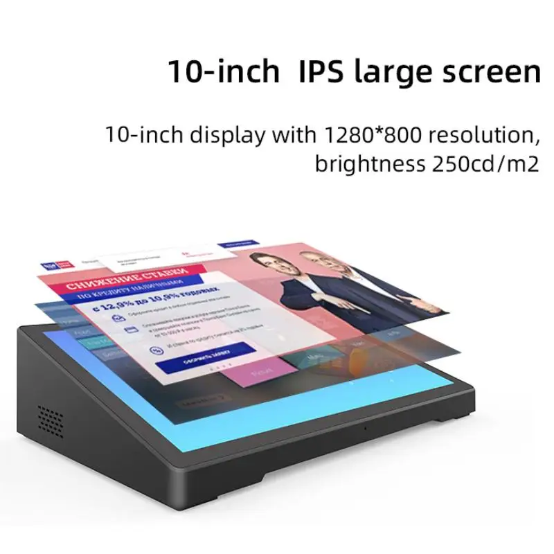 10.1 Inch Desktop Android Tablet Touch Screen POS Advertising Display Customer Feedback Kiosk WIFI Lan POE HDMI PC