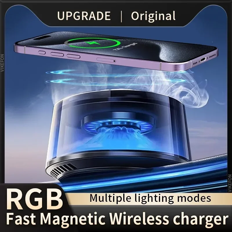 

VIKEFON Original Car Magnetic Wireless Charger Aromatherapy Home Smart Diffuser Quick Charger for iPhone 16 15 14 Samsung Xiaomi