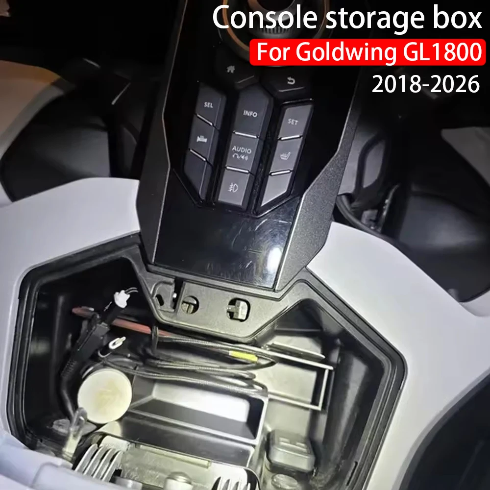 For Honda Goldwing GL 1800 2018-2026 ABS plastic Organizer Insert Storage Box Console GL1800 Motorcycle Console Glove Compartmen