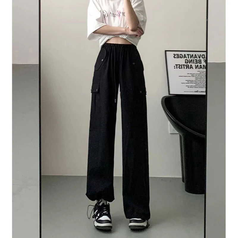 Cargohose für Damen, Streetwear, Sommer, Polyester, Mesh, belüftet, luftig, leicht, kühlend, schnell trocknend, atmungsaktiv, ausgehöhlt, Übergröße