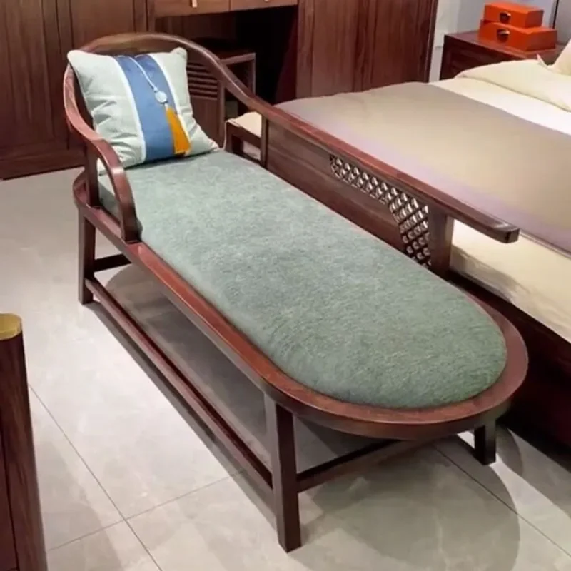 New Chinese ebony concubine chair sofa modern beauty couch end stool reclining chair solid wood