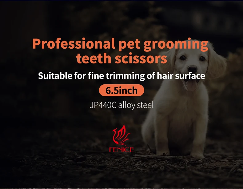 Fenice 6,5 Zoll JP440C Tierscheren Hundepflegeschere Effilierschere für Hunde & Katzen Tierhaarschere – Detail 3